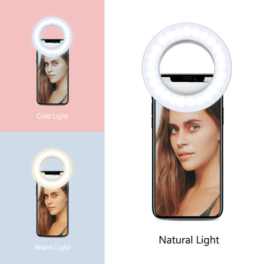 Mobile Phone Fill Light Anchor Beauty Rejuvenation Vibrato Live Charging Light LED Ring Small Indoor Selfie Universal